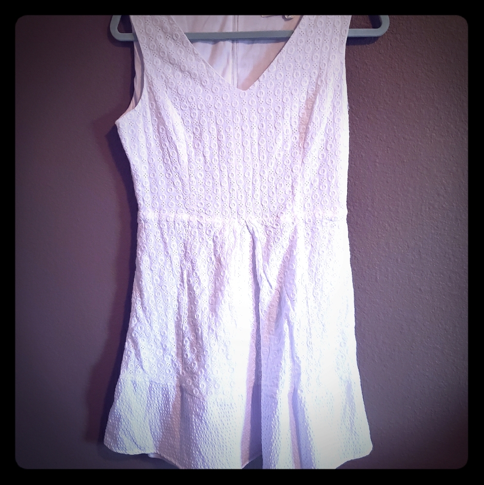 White eyelet dress